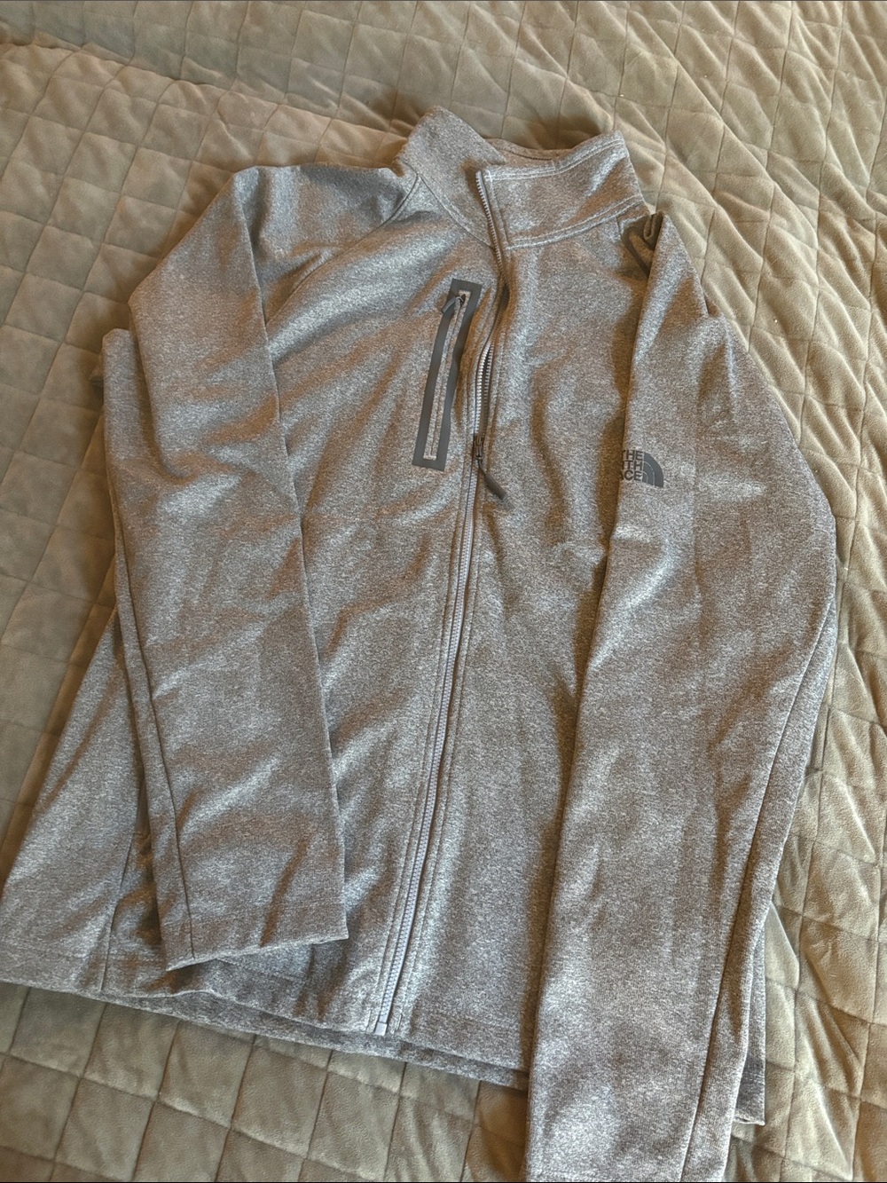 Brand New North Face Mens Gray Full-Zip Jacket